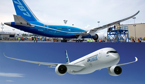 Concurrence, Boeing prend le large sur Airbus au premier semestre 2014