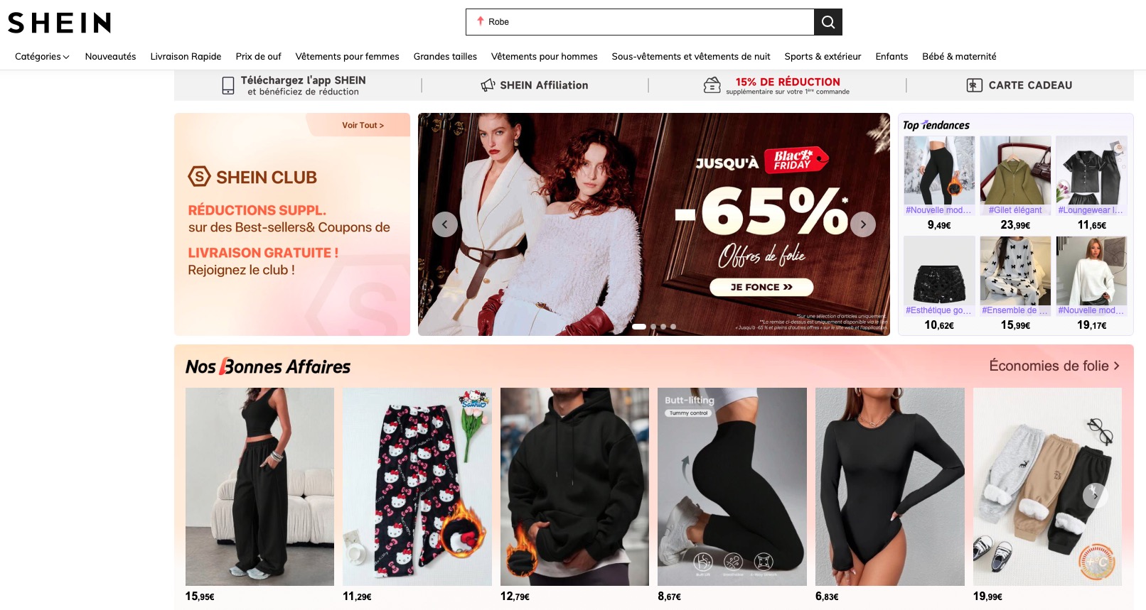 Le gouvernement traine Shein au tribunal pour obtenir sa suspension